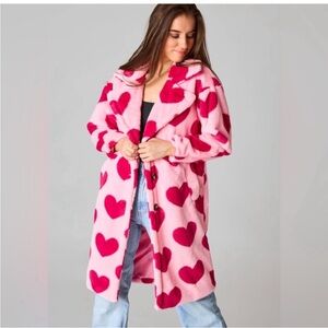 Rare Buddy Love Pink and Red Teddy Heart Teddy Coat